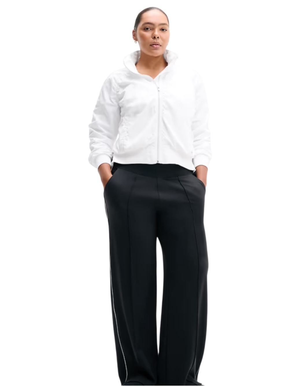ATHLETA JETSET BOMBER White Size Large NWT